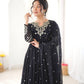 Mirror Sequin Embroidered Anarkali