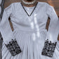 Thread Work Natural Crepe Kurta Pant Set with Dupatta