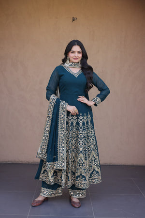 Sequin Embroidered Anarkali Gown