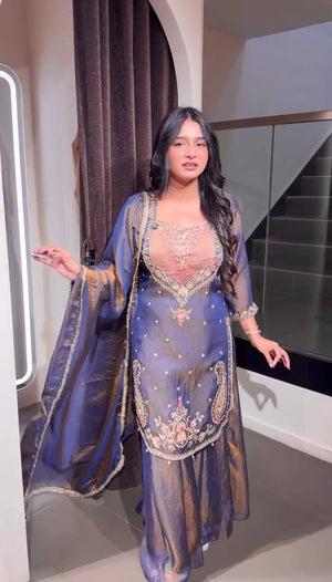Sequin Embroidered Kurta Set