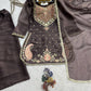 Mocha Gold Embroidered Kurta