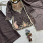 Mocha Gold Embroidered Kurta