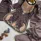 Mocha Gold Embroidered Kurta