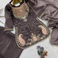 Mocha Gold Embroidered Kurta