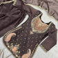 Mocha Gold Embroidered Kurta