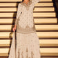 Chinon Silk Cording Embroidery Sharara Set