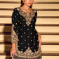 Chinon Silk Cording Embroidery Sharara Set