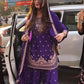 Chinon Silk Cording Embroidery Sharara Set