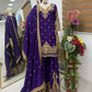 Chinon Silk Cording Embroidery Sharara Set