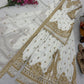Chinon Silk Cording Embroidery Sharara Set