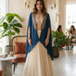Navy Cape Embroidered Lehenga