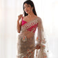 Floral Aari Embroidered Saree