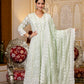 Chikankari Embroidered Cotton Gown