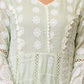 Chikankari Embroidered Cotton Gown