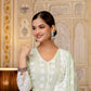 Chikankari Embroidered Cotton Gown