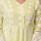 Chikankari Embroidered Cotton Gown