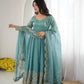 Scarlet Sequin Embroidered Anarkali Set