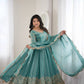 Scarlet Sequin Embroidered Anarkali Set