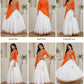 Orange Asymmetric Mirror Lehenga