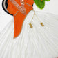 Orange Asymmetric Mirror Lehenga