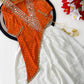 Orange Asymmetric Mirror Lehenga