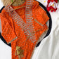 Orange Asymmetric Mirror Lehenga