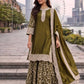 Heavy Fandy Silk Embroidered Top Sharara Palazzo Set with Dupatta