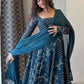Maroon Georgette Bandhani Print Anarkali Gown
