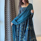 Maroon Georgette Bandhani Print Anarkali Gown