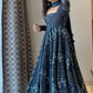 Maroon Georgette Bandhani Print Anarkali Gown