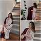 Maroon Embroidered Farshi Set