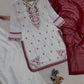 Maroon Embroidered Farshi Set