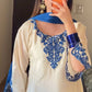 Royal Blue Cutwork Kurta Set
