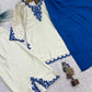 Royal Blue Cutwork Kurta Set