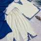 Royal Blue Cutwork Kurta Set