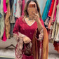Maroon Sequin Sharara Set