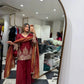 Maroon Sequin Sharara Set