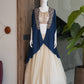 Navy Cape Embroidered Lehenga