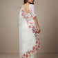 Crystal Organza Floral Embroidered Saree for Wedding and Festive Wear