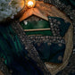 Emerald Beaded Sequin Saree