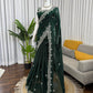 Emerald Beaded Sequin Saree