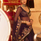Navy Lotus Embroidered Lehenga