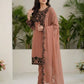 Fox Georgette Kurta Set With Floral Embroidery