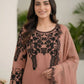 Fox Georgette Kurta Set With Floral Embroidery