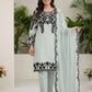 Fox Georgette Kurta Set With Floral Embroidery