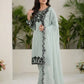 Fox Georgette Kurta Set With Floral Embroidery