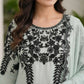 Fox Georgette Kurta Set With Floral Embroidery