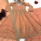 Rust Zari Embroidered Lehenga