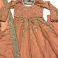 Rust Zari Embroidered Lehenga