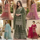 Crushed Silk Sharara Set With Sequin Embroidery